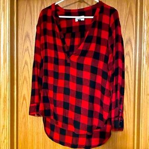 Flannel pull over long sleeve